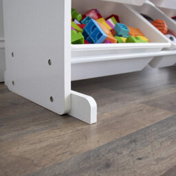 Humble Crew Children's Shelf, Toy Organiser Shelf With 9 Storage Boxes, White/white - thumbnail 7