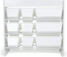 Humble Crew Children's Shelf, Toy Organiser Shelf With 9 Storage Boxes, White/white - thumbnail 9