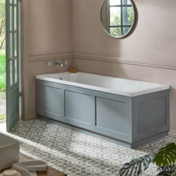 Homestylestore 1700 X 700mm Bathroom Single Ended Standard Bath With Light Grey Side & End Panels - thumbnail 1