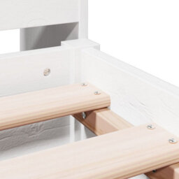 Berkfield Bookcase Bed Without Mattress White 180X200Cm Super King Solid Wood Pine - thumbnail 9