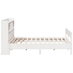 Berkfield Bookcase Bed Without Mattress White 180X200Cm Super King Solid Wood Pine - thumbnail 5