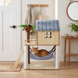 Cat House Cat Villa With Cushion Hammock Sisal Coconut Scratcher - thumbnail 4