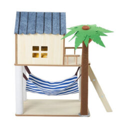 Cat House Cat Villa With Cushion Hammock Sisal Coconut Scratcher - thumbnail 6