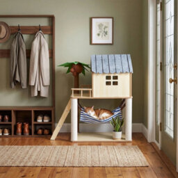 Cat House Cat Villa With Cushion Hammock Sisal Coconut Scratcher - thumbnail 3