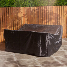 Home Treats Rattan Dining Set 7 Seater Deluxe Patio Furniture Set & Protective Cover - thumbnail 9