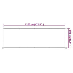 Berkfield Vertical Awning Blue 100X1200 Cm Oxford Fabric - thumbnail 5
