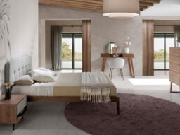 Angel Cerda Elegant Grey Fabric Tufted Bed For Modern Bedrooms - thumbnail 3