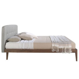 Angel Cerda Elegant Grey Fabric Tufted Bed For Modern Bedrooms - thumbnail 5