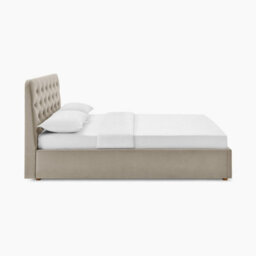 Furniturebox Uk Hayden Taupe Velvet Ottoman Double Bed Frame - thumbnail 4