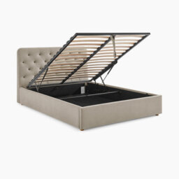 Furniturebox Uk Hayden Taupe Velvet Ottoman Double Bed Frame - thumbnail 6