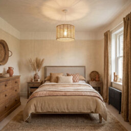 Happy Homewares Classic Twisted Brown Paper Pendant Light Shade With Strapped Design - thumbnail 6