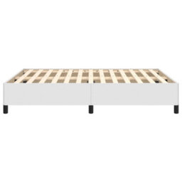 Berkfield Bed Frame White 135X190 Cm 4Ft6 Double Faux Leather - thumbnail 6