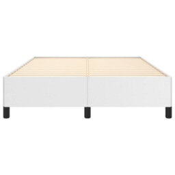 Berkfield Bed Frame White 135X190 Cm 4Ft6 Double Faux Leather - thumbnail 5
