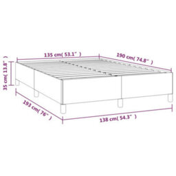 Berkfield Bed Frame White 135X190 Cm 4Ft6 Double Faux Leather - thumbnail 9