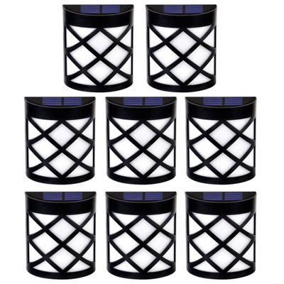 Taylor & Brown 8 Pack Solar Fence Lights, 6 Led Waterproof Outdoor Lamps For Garden, Patio, Yard, Stairs, Wall, Gate - image 1