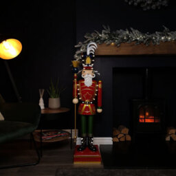 Samuel Alexander 119Cm Light Up Nutcracker Soldier Led Christmas Wooden Ornament Home Decoration - thumbnail 3