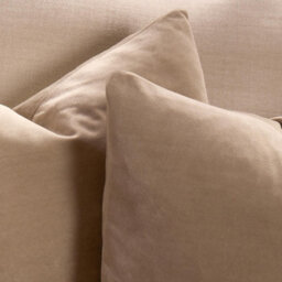 OHS 2 Pack Matte Velvet Filled Cushion Covers, Natural - 45 X 45Cm - thumbnail 4