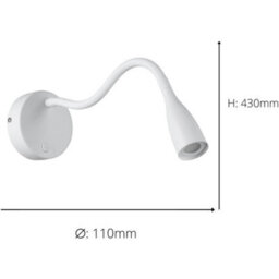 Loops Sleek Modern White Led Wall Light For Indoor Spaces - Perfect Home Illumination - thumbnail 4