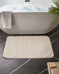Beliani Bath Mat Urlana Off-White 60 X 90 Cm Microfibre - thumbnail 2