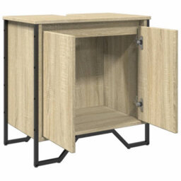 Walplus Bathroom Sink Cabinet Sonoma Oak 60X35X60 Cm Engineered Wood - thumbnail 8