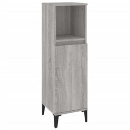 Berkfield 3 Piece Bathroom Cabinet Set Grey Sonoma Engineered Wood - thumbnail 7