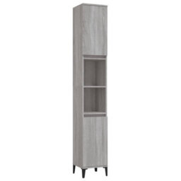 Berkfield 3 Piece Bathroom Cabinet Set Grey Sonoma Engineered Wood - thumbnail 6