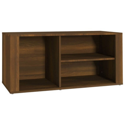 Berkfield Elegant Shoe Cabinet Brown Oak 100X35X45 Cm Engineered Wood - image 1