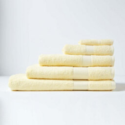Homescapes Turkish Cotton Guest Towel, Yellow - thumbnail 2