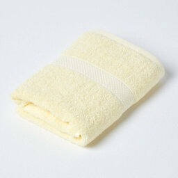 Homescapes Turkish Cotton Guest Towel, Yellow - thumbnail 1
