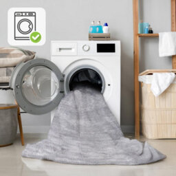 Homeart Soft Area Rugs, Anti-Slip, Machine Washable Fluffy Carpet For Living Room Bedroom Kitchen, Light Grey, 140X200 Cm - thumbnail 4