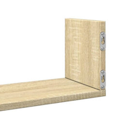 Berkfield Durable Wall Shelves 3 Pcs Sonoma Oak 80X18X18 Cm Engineered Wood - thumbnail 8