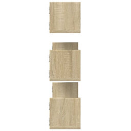 Berkfield Durable Wall Shelves 3 Pcs Sonoma Oak 80X18X18 Cm Engineered Wood - thumbnail 5