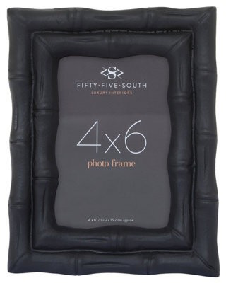 Orsina Hiba 4 X 6 Black Finish Bamboo Effect Photo Frame - image 1