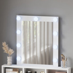 Westwood Bedroom Modern Dressing Table Vanity Desk With Drawers Shelves Led Mirror White - thumbnail 5