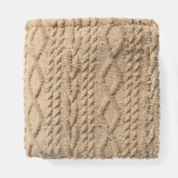 OHS Cable Knit Design Fleece Throw Ultra Soft Fluffy Blanket For Family - thumbnail 4
