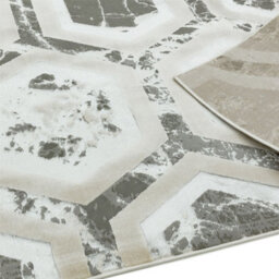 Grey Modern Easy To Clean Abstract Geometric Rug For Dining Room Grdroom Livingroom-160Cm X 230Cm - thumbnail 2