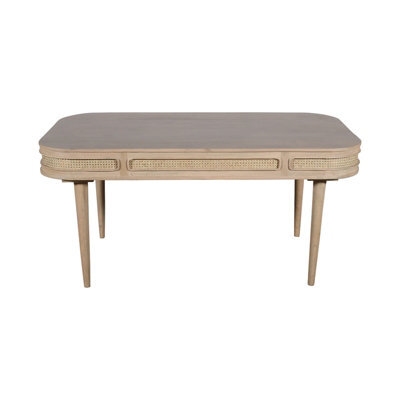 Buttercup Farm Valencia 6 Seater Dining Table - Cane & Mango Wood - L90 X W165 X H78 Cm - image 1
