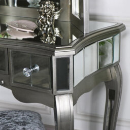Melody Maison Mirrored Dressing Table And Vanity Mirror - Tiffany Range - thumbnail 4