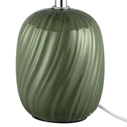 Albury Swirl Round Gloss Green Table Lamp - thumbnail 6