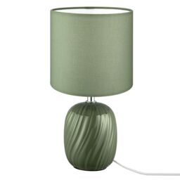 Albury Swirl Round Gloss Green Table Lamp - thumbnail 2