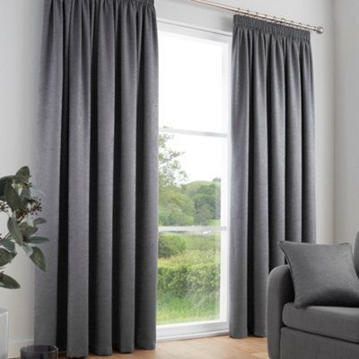Fusion Galaxy Pair Of Light Reducing Thermal Effect Pencil Pleat Curtains - image 1