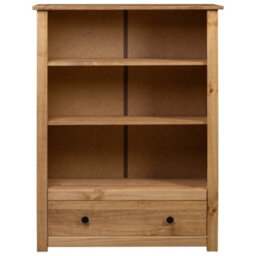 Berkfield Bookcase 80X35X110 Cm Solid Pine Wood Panama Range - thumbnail 3