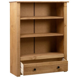 Berkfield Bookcase 80X35X110 Cm Solid Pine Wood Panama Range - thumbnail 2