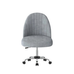 Grey  Swivel Makeup Vanity Chair Adjustable Desk Chair For Bedroom Home Office - thumbnail 4