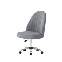 Grey  Swivel Makeup Vanity Chair Adjustable Desk Chair For Bedroom Home Office - thumbnail 1