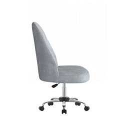Grey  Swivel Makeup Vanity Chair Adjustable Desk Chair For Bedroom Home Office - thumbnail 5