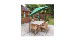 PureLifestyleWonders Tilting Garden Parasol - Green With Crank Handle - thumbnail 4