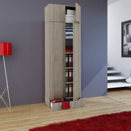 Vcm Wardrobe Vandol Sonoma Oak (Sägerau) W. 70 X H. 238 X D. 40 Cm - thumbnail 2