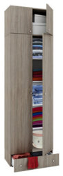 Vcm Wardrobe Vandol Sonoma Oak (Sägerau) W. 70 X H. 238 X D. 40 Cm - thumbnail 1