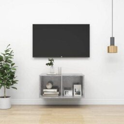 Walplus Wall-Mounted Tv Cabinet Concrete Grey 37X37X72 Cm Engineered Wood - thumbnail 1